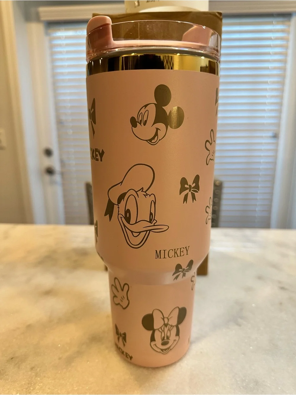 Stanley Disney Mickey Mouse Pink & Gold Limited Edition 40oz Quencher Tumbler - Picture 6 of 12